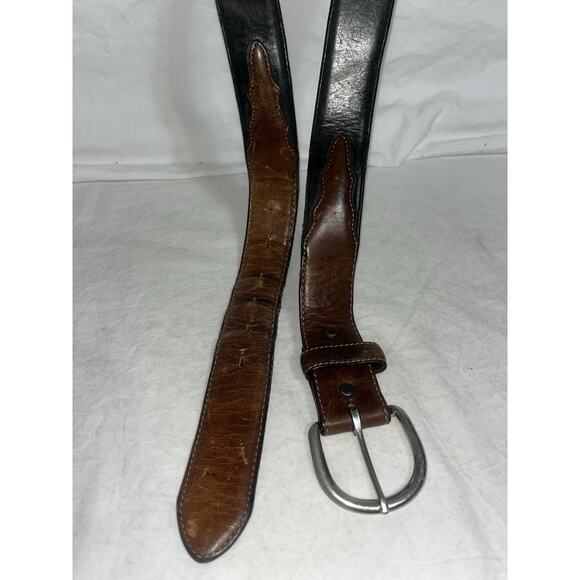 Silver Creek Brown Western Leather Belt Strap Size 44 - Picture 6 of 6